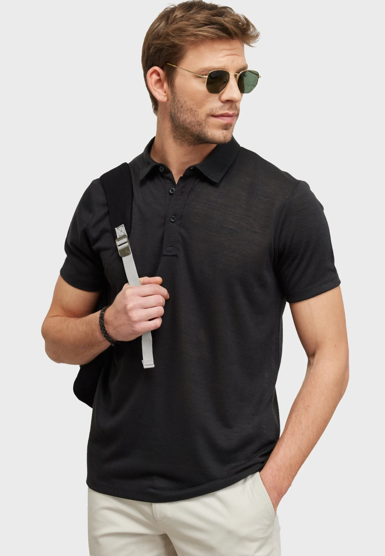 PLAIN - Koszulka Polo - Black 5 PLAIN - Koszulka Polo - Black - obrazek 5
